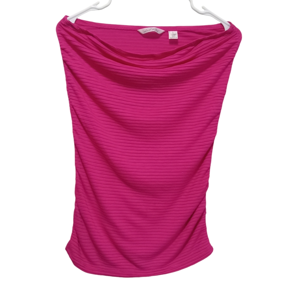 Women Top strapless Tube pink size L Slim Fit Camisole By Derek Heart